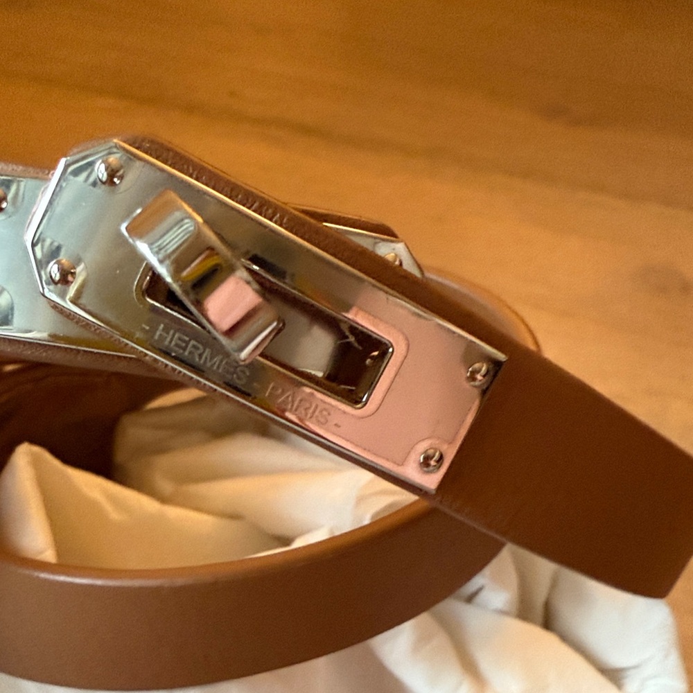Hermes Brown and Blue Wedge Sandals - Picture 3 of 8